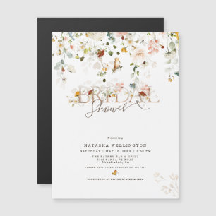Invitation magnétique de Baby Shower Floral de Bud