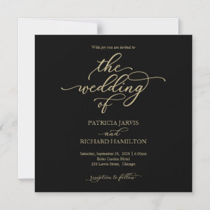 Invitation magnétique de mariage Simple Chic or no