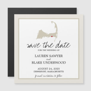 Invitation Magnétique Dennisport Cape Cod Wedding Enregistrer la date
