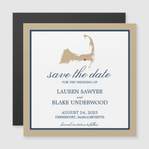 Invitation Magnétique Dennisport Cape Cod Wedding Enregistrer la date