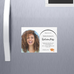 Invitation Magnétique Diplôme en arc de photo 2025