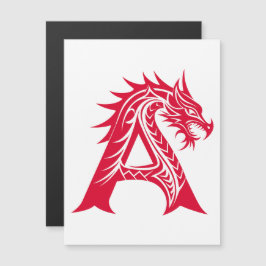 Invitation Magnétique Dragon Styled Letter A, Dragon Alphabet, Monogram