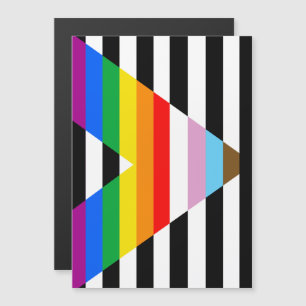 Invitation Magnétique Drapeau de fierté allié du progrès LGBTQ
