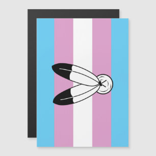 Invitation Magnétique Drapeau de fierté trans bispirituel