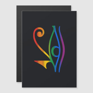 Invitation Magnétique Drapeau de la fierté gay goth