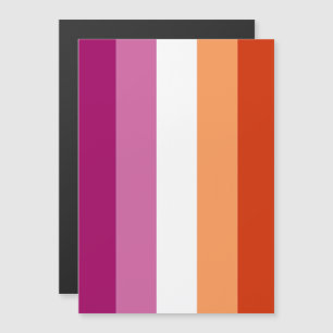 Invitation Magnétique Drapeau de la fierté lesbienne (5 bandes)