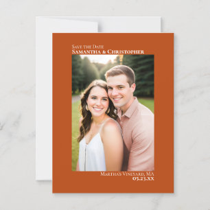 Invitation Magnétique Économisez la date de mariage verticale photo roui