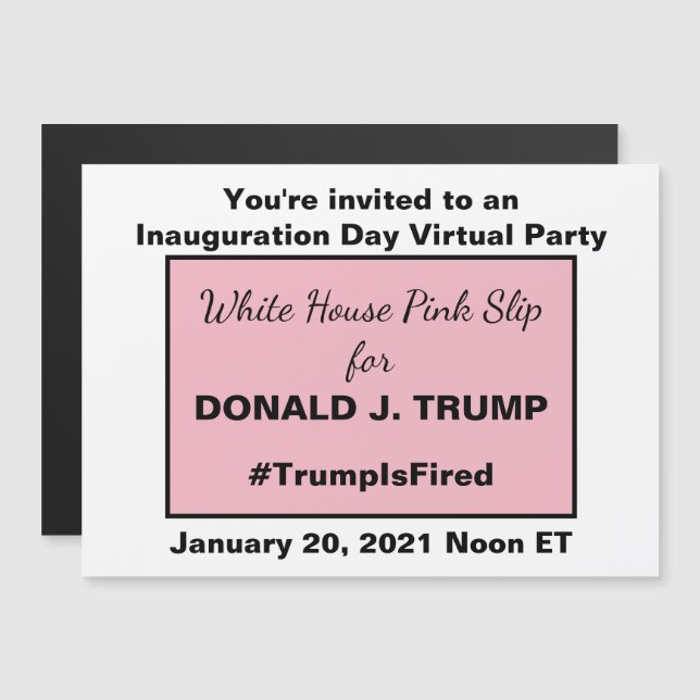 Invitation Magnétique Élection anti-Trump de 2020 à la Maison Blanche (Devant / Derrière)