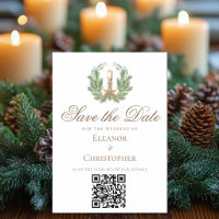 Élégant code QR de bougie de Noël pour Sauvegarder