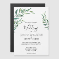 Elégant feuille d'aquarelle botanique Mariage