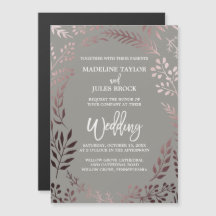 Elégant Rose Gold et Grey | Mariage de cadre feutr