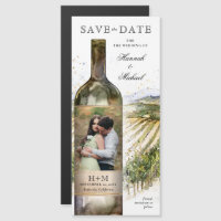 Élégante photo Vineyard Wedding Enregistrer la dat