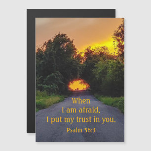 Invitation Magnétique Encourager la Bible Verse Psaume 56:3