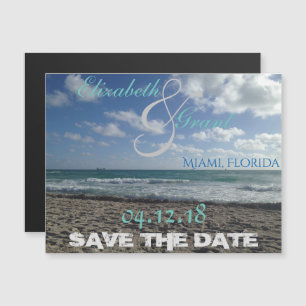 Invitation Magnétique Enregistrer l'aimant Date Beach
