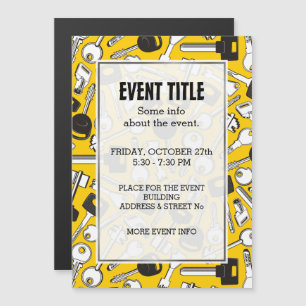 Invitation Magnétique Ensemble de clés Arrière - plan