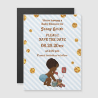 Ethnic Boy On Phone Gold Confetti Enregistrer La D