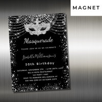Fête d'anniversaire Masquerade en argent noir