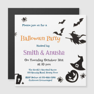 Invitation Magnétique Fête d'Halloween pour adultes