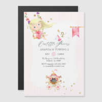 Fille de princesse rose et or 2e fête d'anniversai