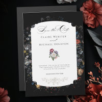 Fine Art Black Floral Calligraphie Enregistrer la