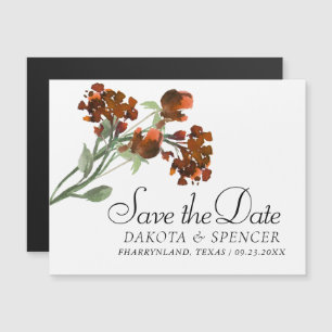 Invitation Magnétique Fleur sauvage Terracotta Bohemian Enregistrer la