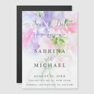 INVITATION MAGNÉTIQUE FLORAL CHIC MARIAGE POIS DOUX