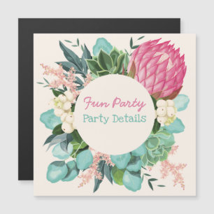 Invitation Magnétique Floral, tout événement