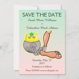Invitation Magnétique Funny Ball and Chain Save the Date