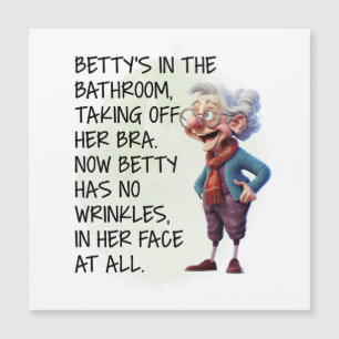 Invitation Magnétique Funny Betty's In the Bathroom