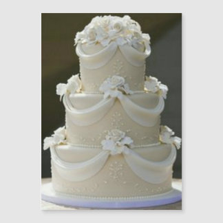 Invitation Magnétique Gâteau de mariage à la date d'échéance 