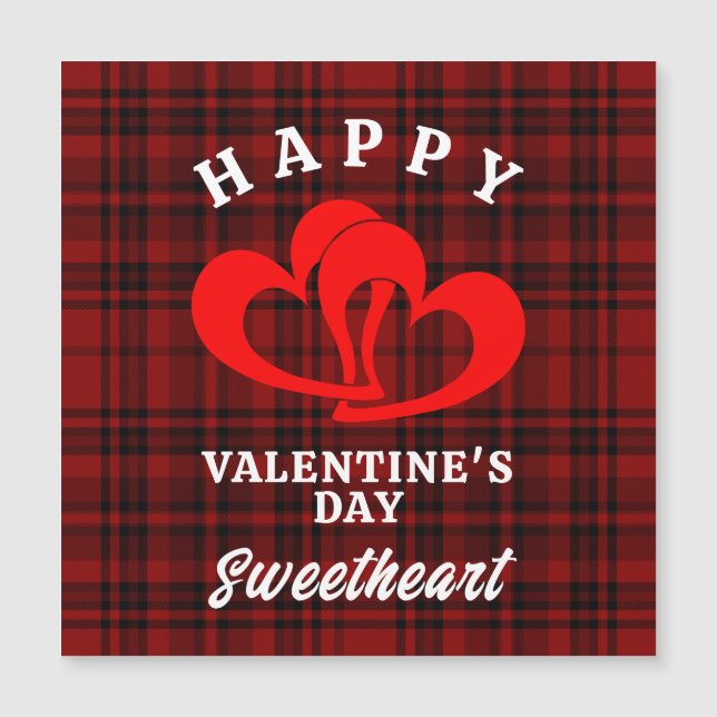 INVITATION MAGNÉTIQUE HEUREUSE SAINTE-VALENTIN SWEETHEART (Devant)