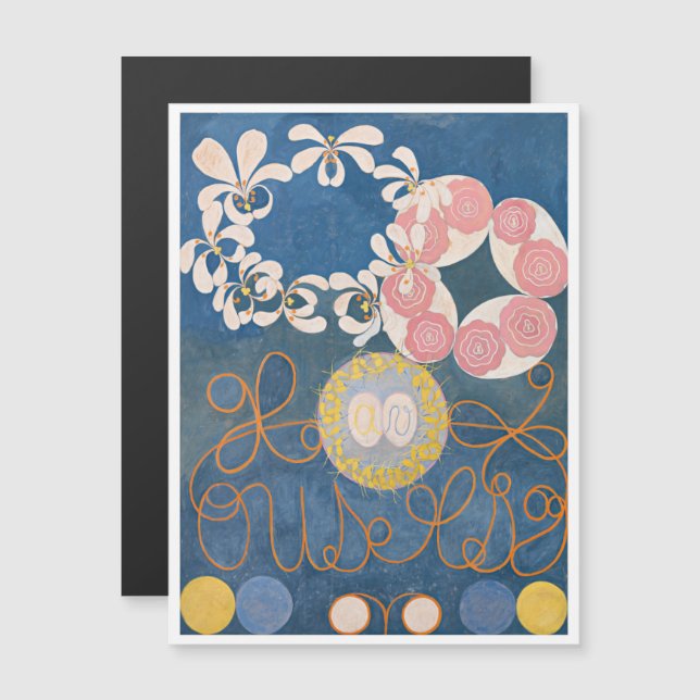 Invitation Magnétique Hilma Af Klint, La Dix Plus Grande N1, Art Abstrai (Devant / Derrière)