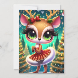 Invitation Magnétique Holiday Ballet Reindeer Star