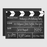 Hollywood Movie Thème Anniversaire Partie Chalkboa