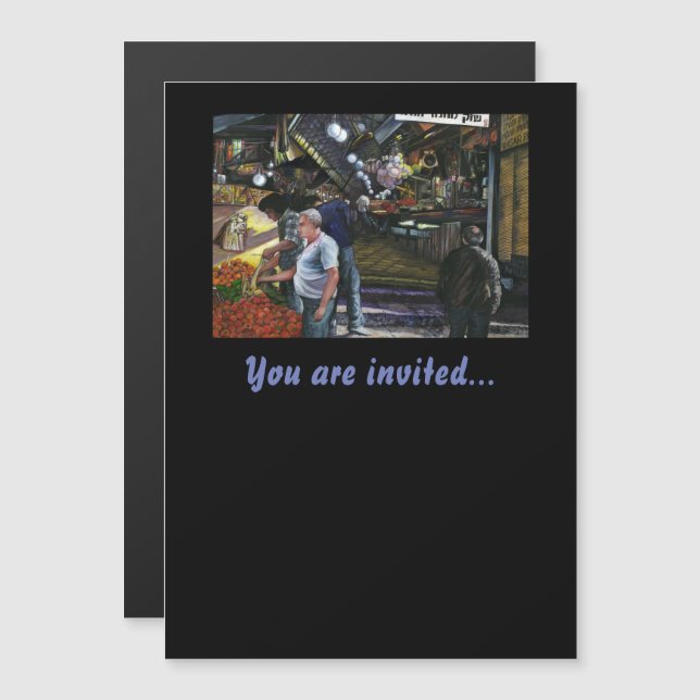 Invitation Magnétique Hommes de commerce, Jérusalem (Devant / Derrière)