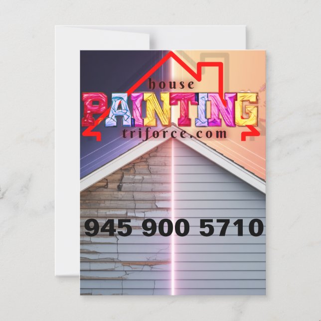 Invitation Magnétique house painting card ad (Recto)