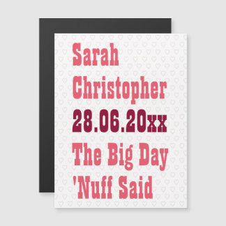 Invitation Magnétique Humour amusant Rustic Custom Wedding Enregistrer l