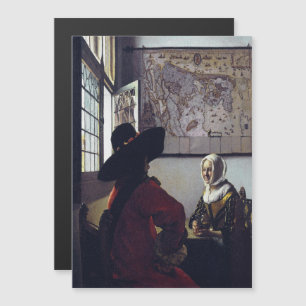 Invitation Magnétique Johannes Vermeer, Officier Et Fille Rirante
