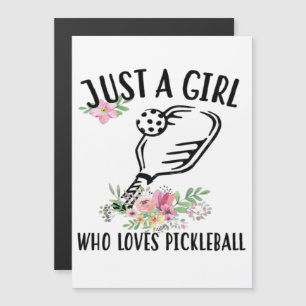 Invitation Magnétique Juste une fille qui adore Pickleball
