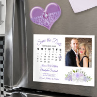 Lavender Floral Calendrier & Photo Enregistrer la