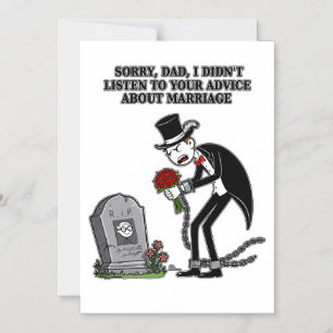 Invitation Magnétique le mariage c'est être stupide ensemble
