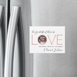 Invitation Magnétique Le plus grand d'entre eux est Love Wedding Save Da