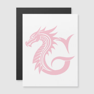 Invitation Magnétique Lettre G de style dragon, alphabet du dragon, mono