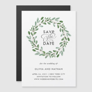 Invitation Magnétique Liage minimal Mariage Enregistrer la date