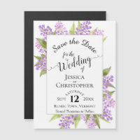 Lilacs & Calligraphie Mariage blanc Enregistrer la