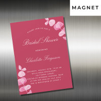 Magenta blanc eucalyptus luxe nuptiale douche