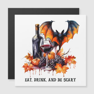 Invitation Magnétique Manger Boire et être effrayant automne Halloween c