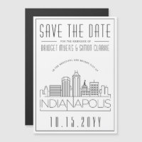 Mariage à Indianapolis Date à sauvegarder stylisée