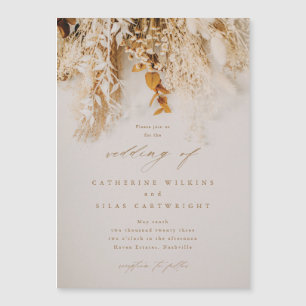 Invitation Magnétique Mariage Boho Fall Flowers