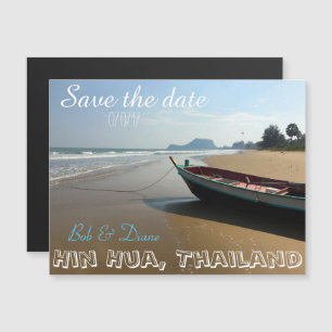 Invitation Magnétique Mariage de destination Enregistrer l'aimant de dat